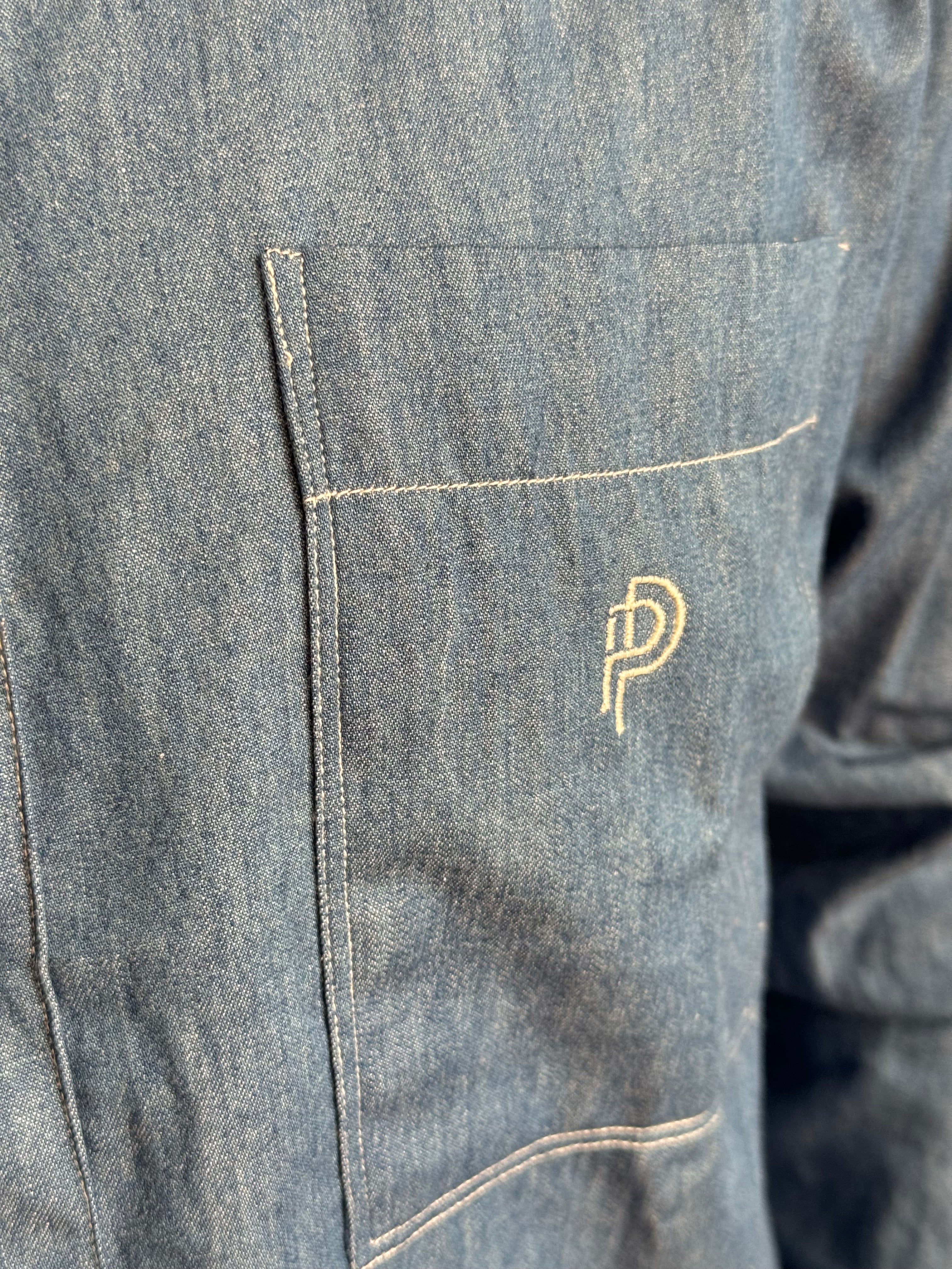 Camicia in denim regular fit  : logo Camiceria Pierro  e bottoni in ferro logaritmo