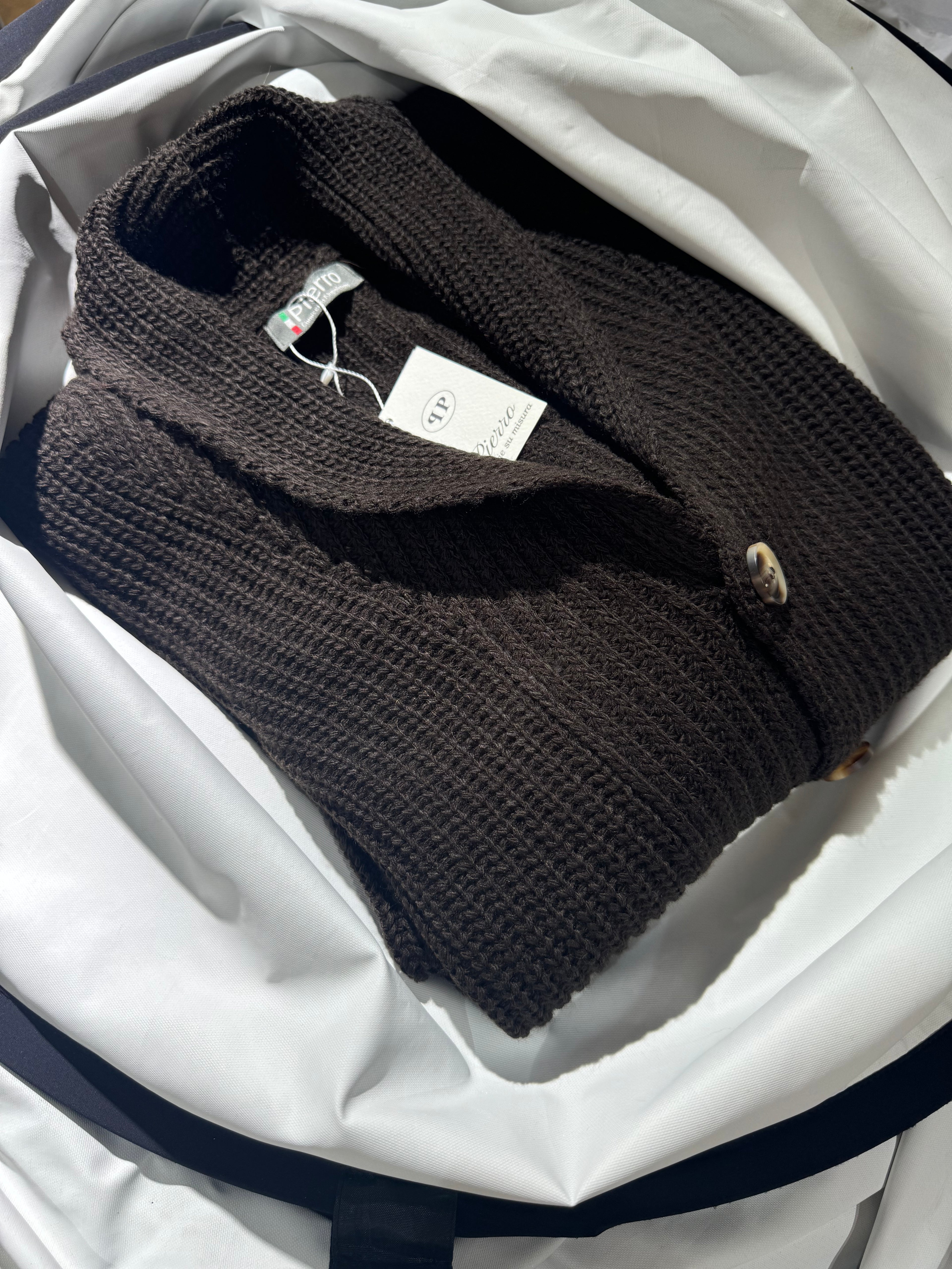 Cardigan a Coste con Colletto a Scialle - Pieraví