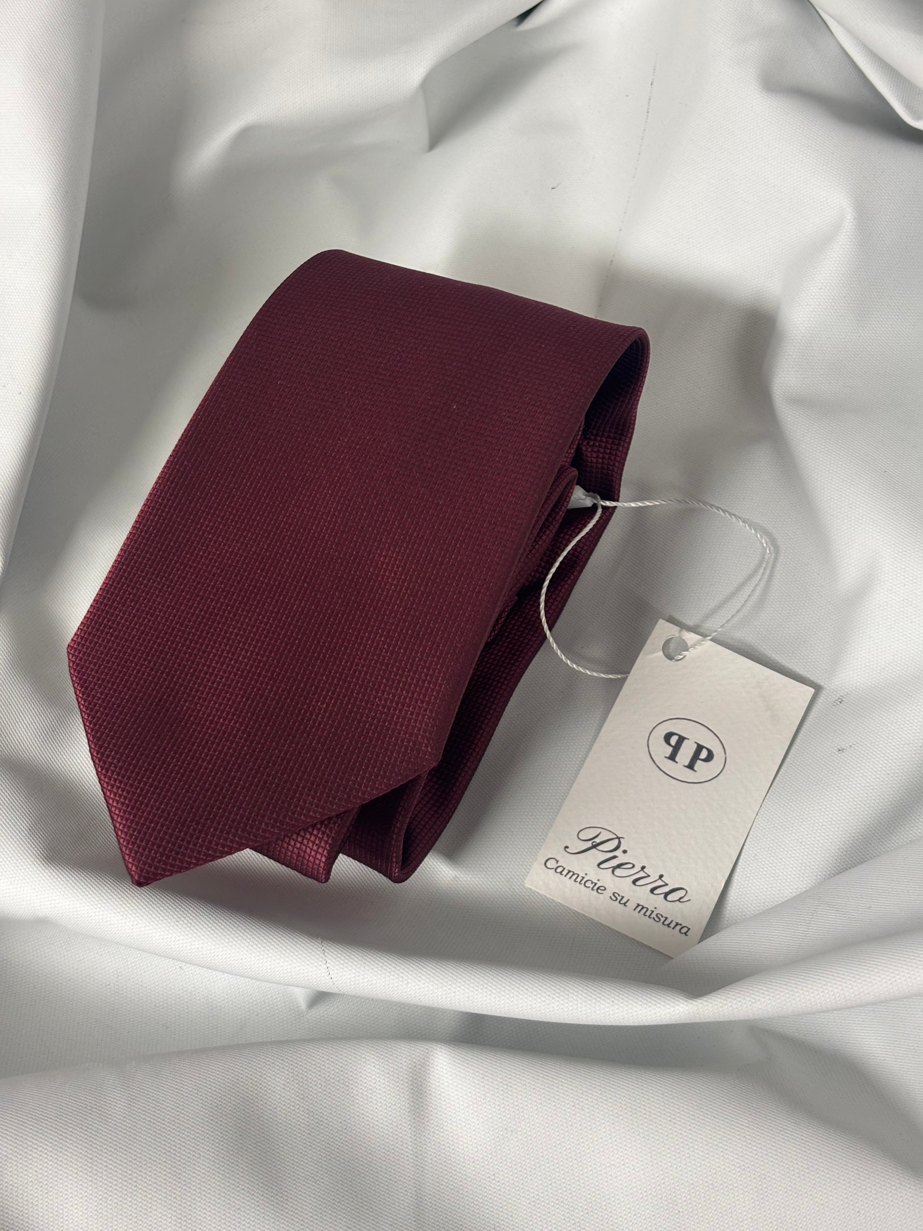Cravatta bordeaux texture - 8 cm - camiceria Pierro
