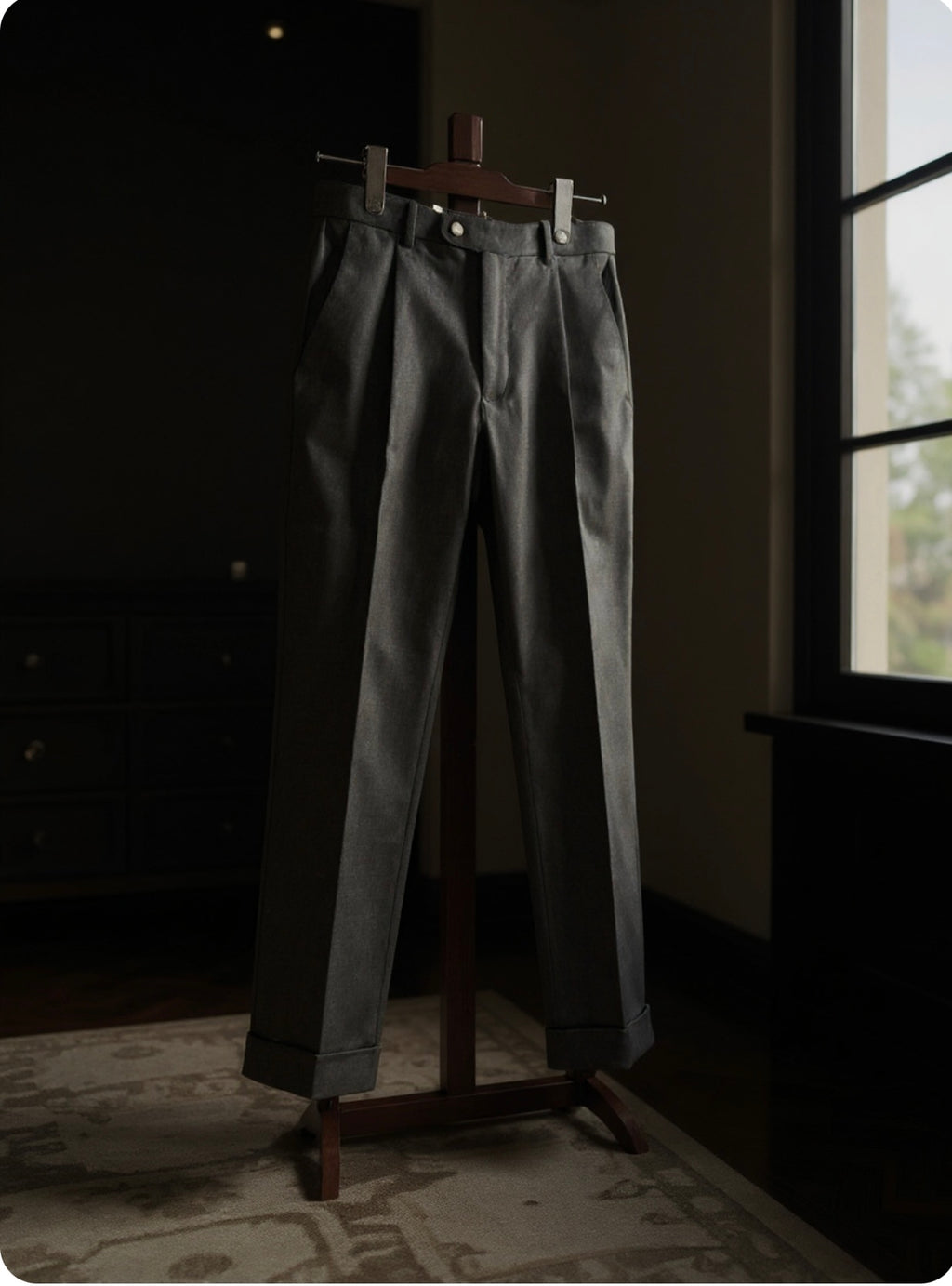 Pantaloni sartoriali 08 - frontal Pince