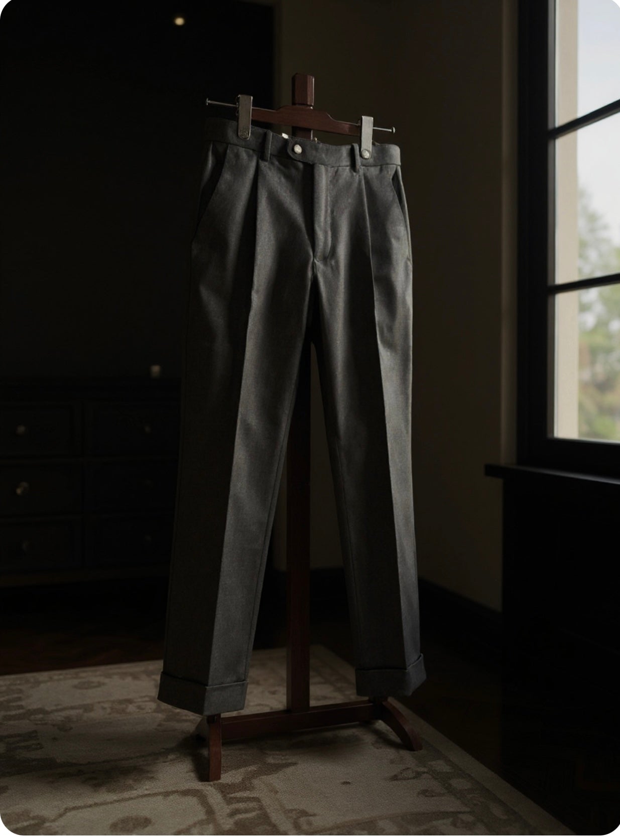 Pantaloni sartoriali 08 - frontal Pince