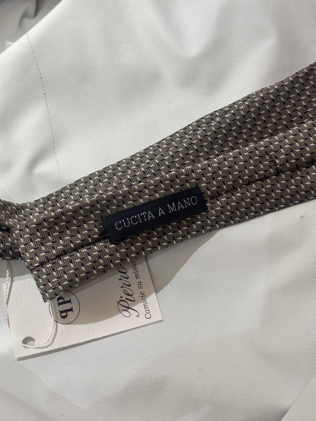 Cravatta antracite herringbone