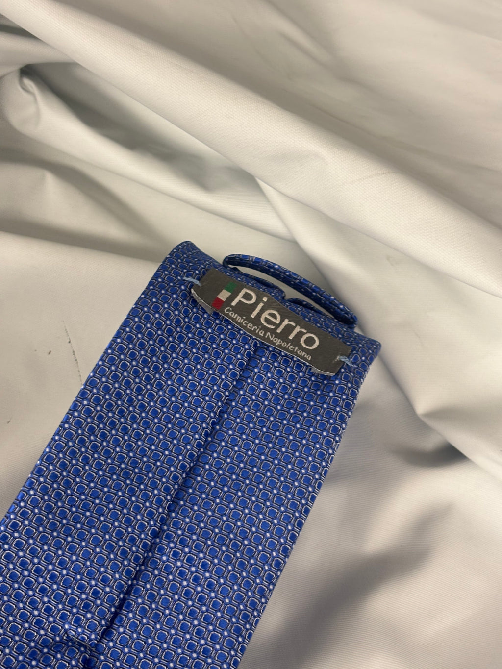 Cravatta blue con texture uniforme - 8 cm - camiceria Pierro