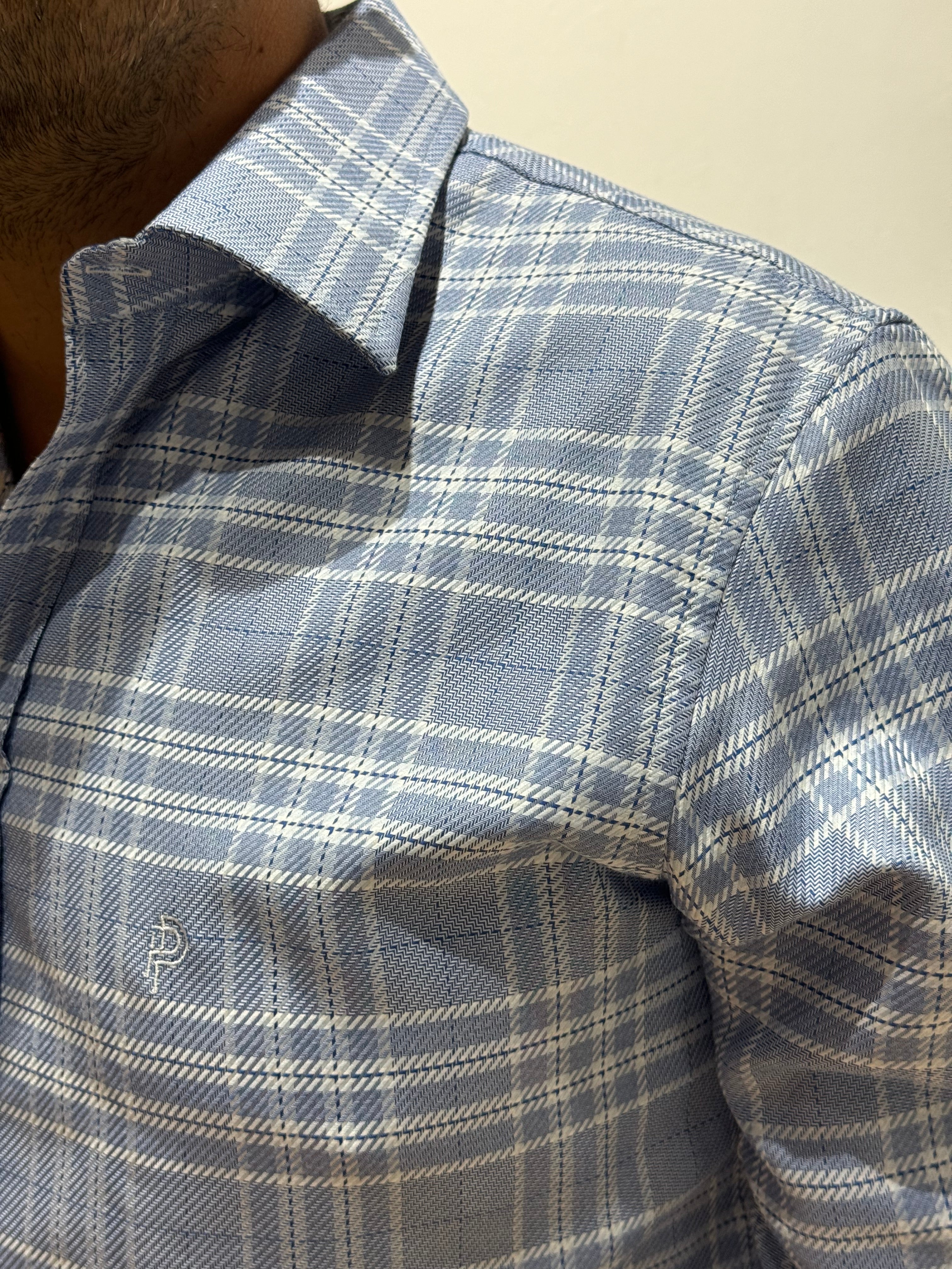 Camicia Regular Fit in Flanella Quadri logo ricamato - Camiceria Pierro