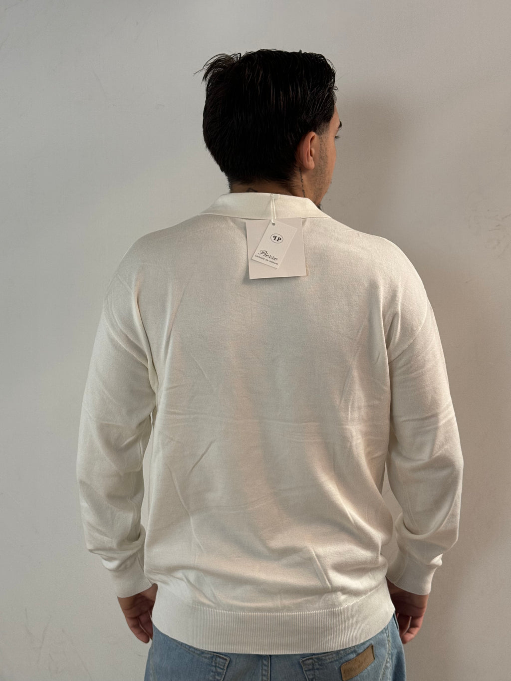 Polo mezza zip in misto lana- camiceria Pierro