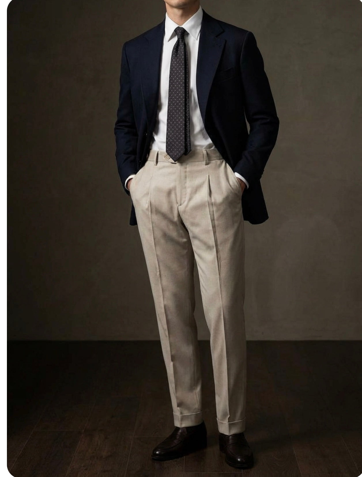 Pantaloni sartoriali 08 - frontal Pince