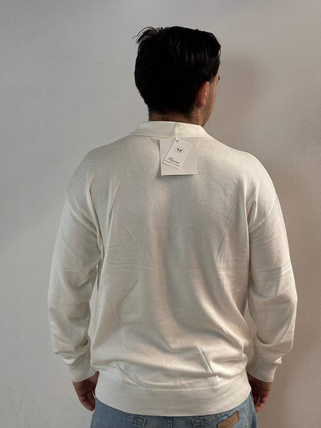 Polo mezza zip in misto lana- camiceria Pierro