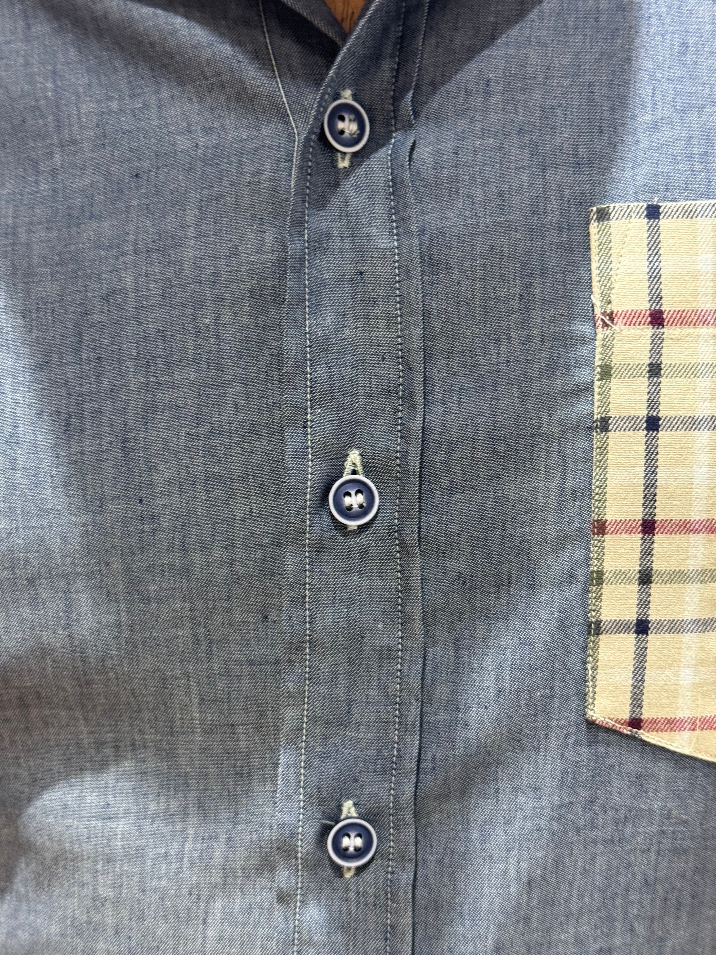 Camicia Regular Fit in Cotone Leggero con Dettagli Check - logo ricamato - Camiceria Pierro