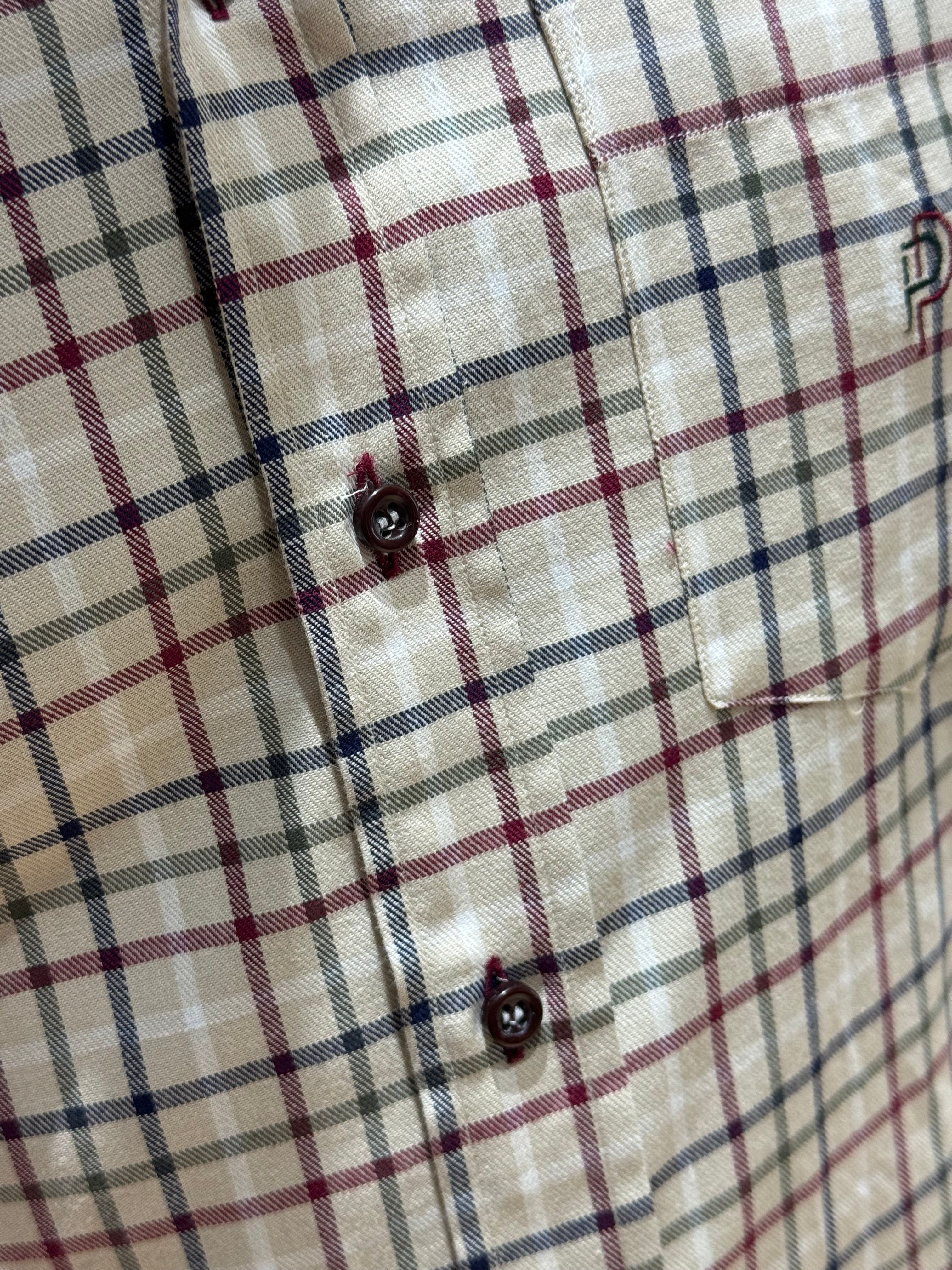 Camicia Uomo Regular Fit a Quadri – Collo Italiano e Logo Ricamato | Camiceria Pierro