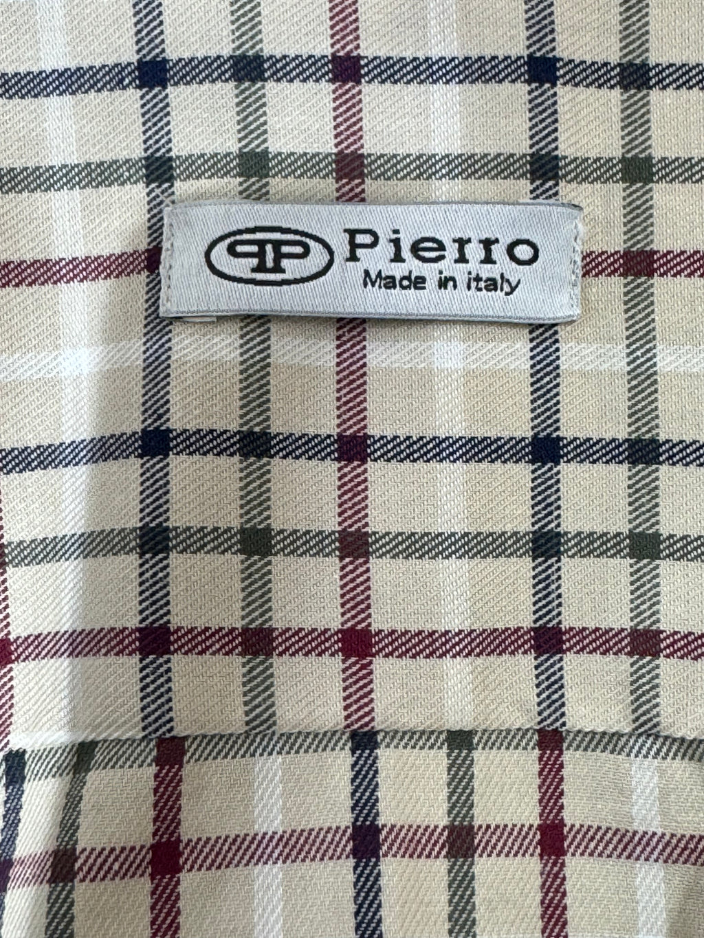 Camicia Uomo Regular Fit a Quadri – Collo Italiano e Logo Ricamato | Camiceria Pierro