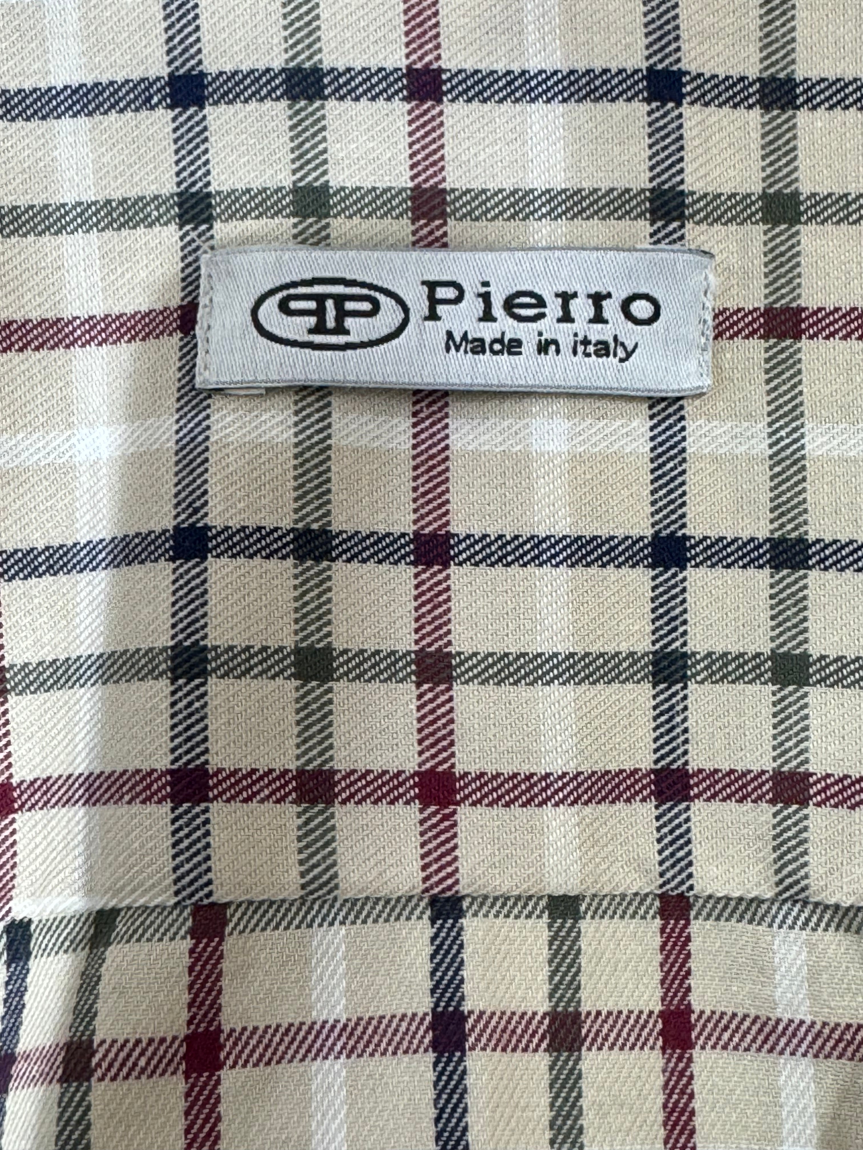 Camicia Uomo Regular Fit a Quadri – Collo Italiano e Logo Ricamato | Camiceria Pierro