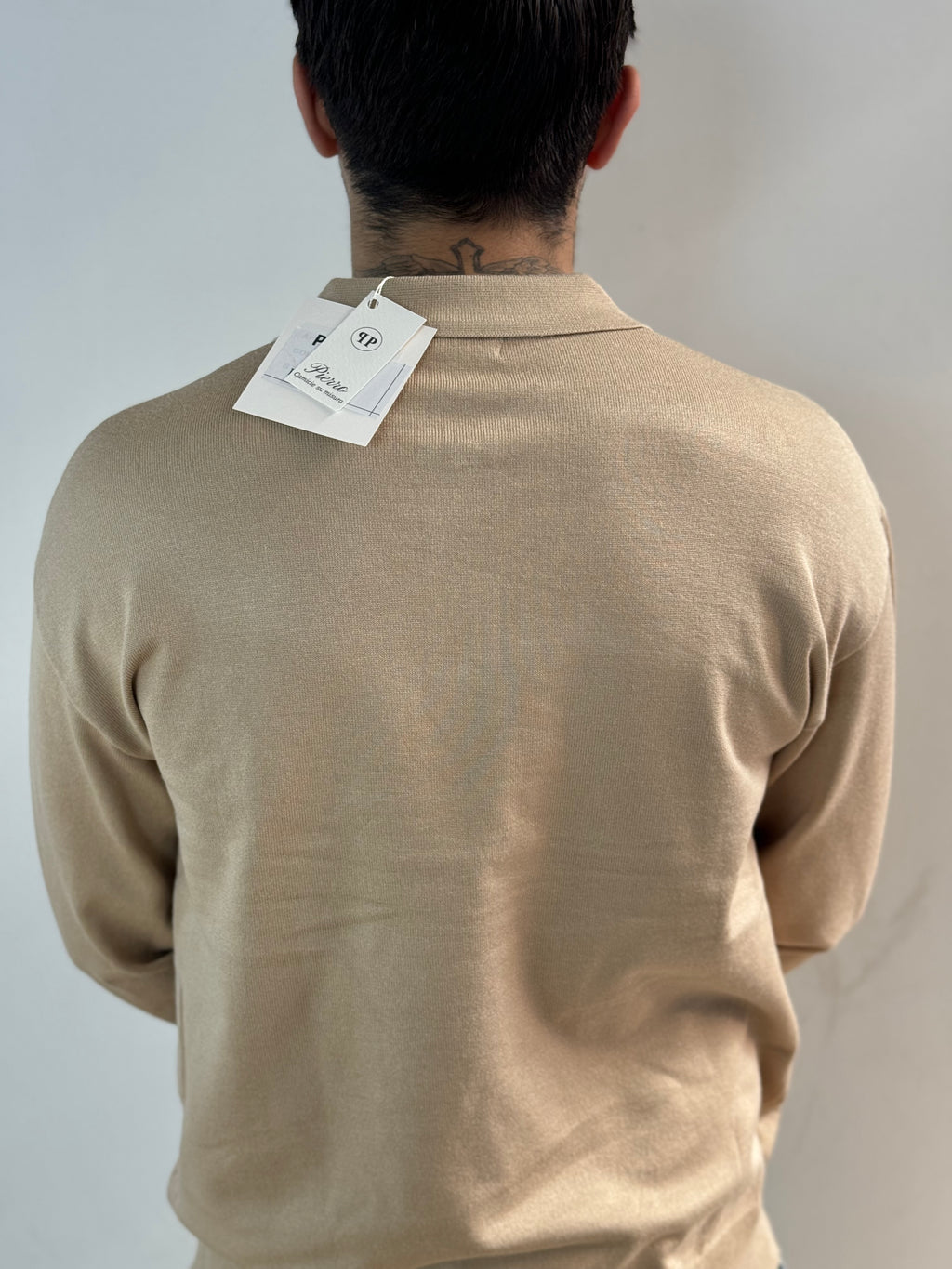 Polo mezza zip in misto lana- camiceria Pierro