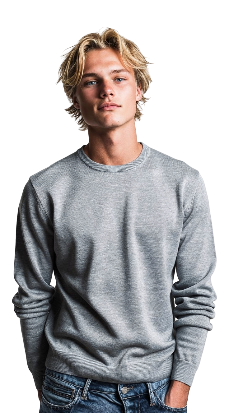 Maglione Uomo Verde Bottiglia – Girocollo in Cotone Leggero